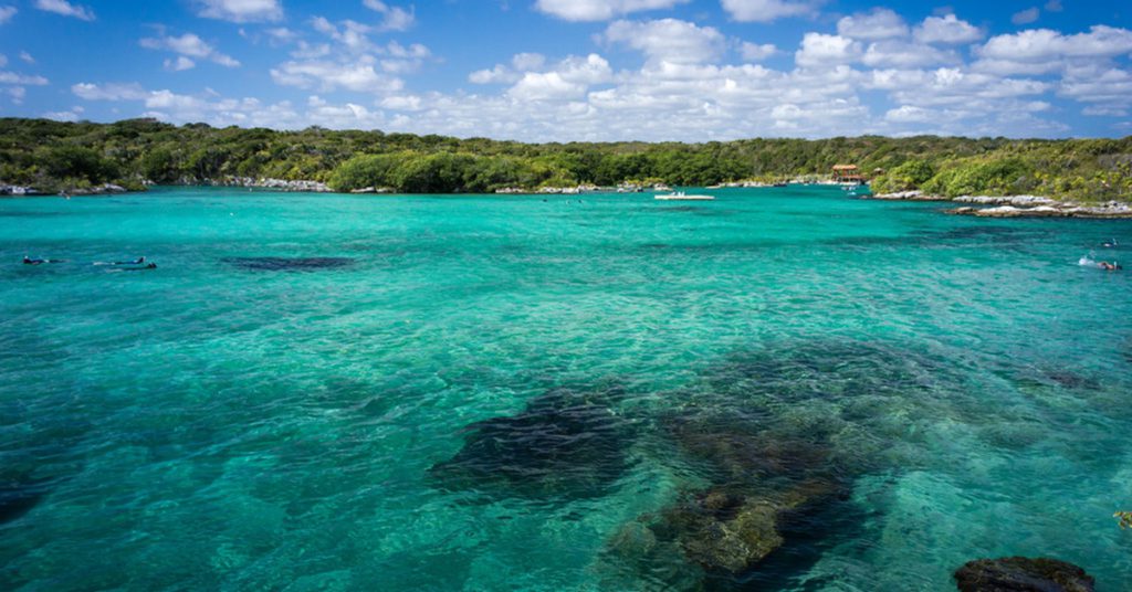 Vista del acuario natural de Xel-Há